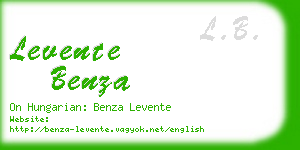 levente benza business card